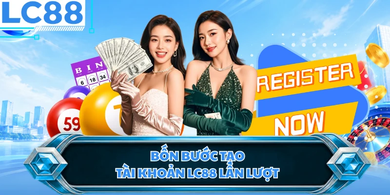 Bốn bước tạo tài khoản LC88 lần lượt